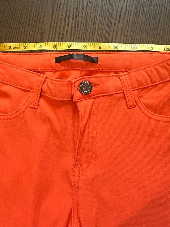 Bright Orange Stretch Skinny Pants Dinamit Golden Jeans 25 Italian - Picture 3 of 10